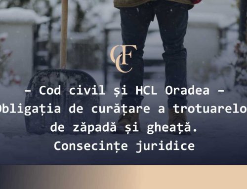 Cod civil și HCL Oradea – Obligația de curățare a trotuarelor de zăpadă și gheață. Consecințe juridice