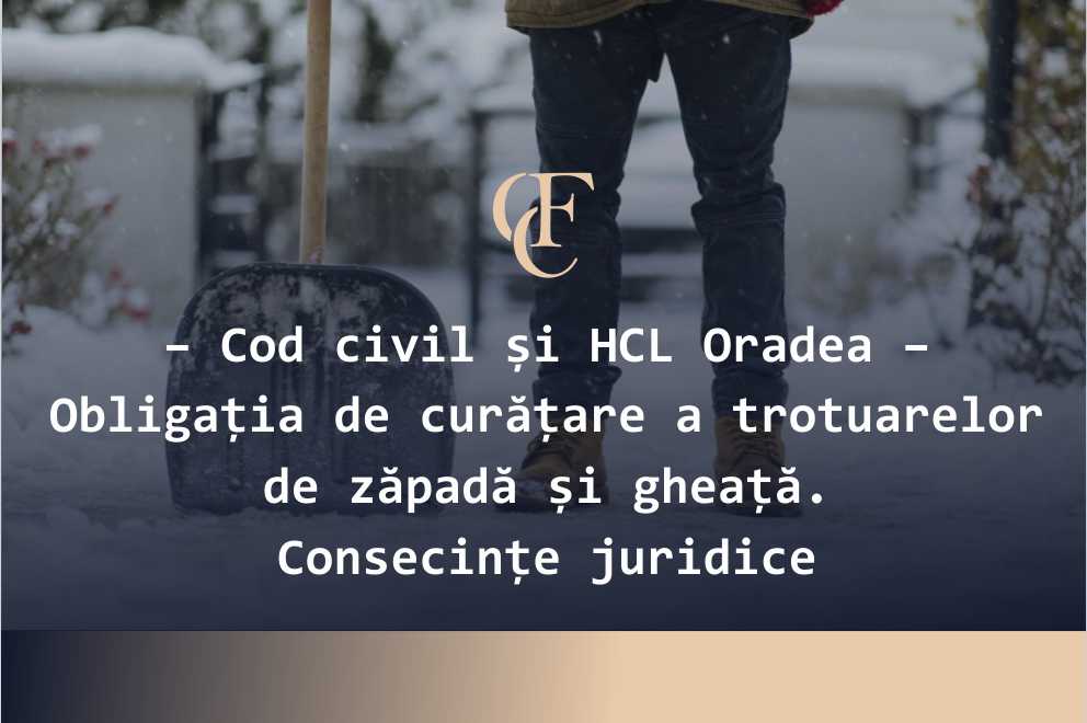Obligația de curățare a trotuarelor de zăpadă și gheață