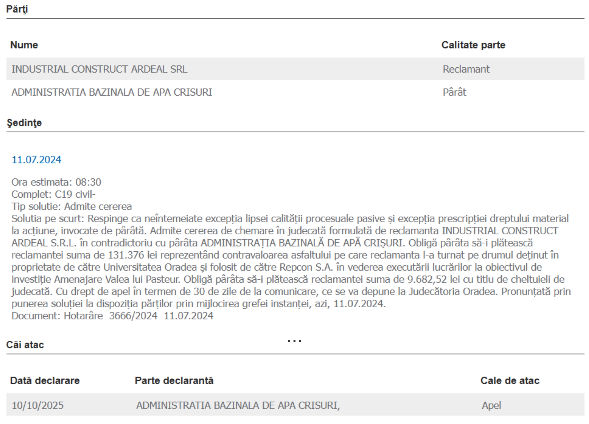 recuperarea unui drept de creanță în temeiul îmbogățirii fără justă cauză 1